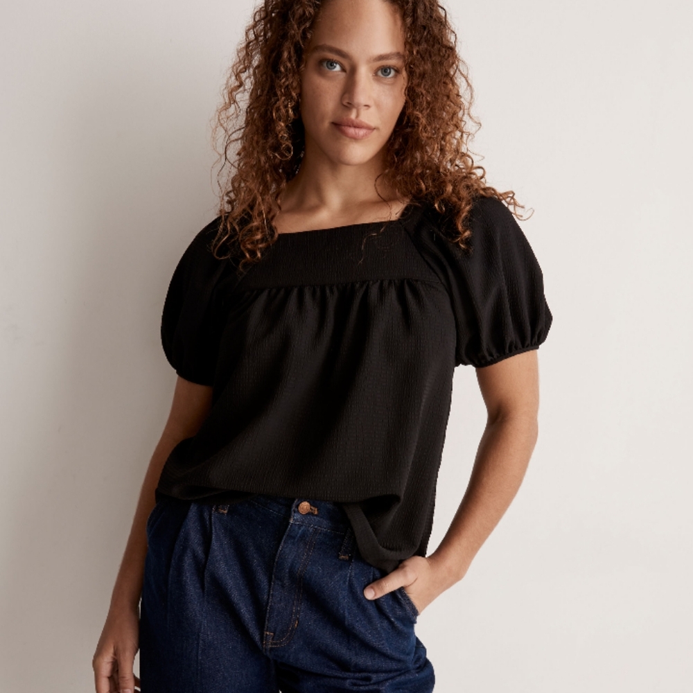 Elegant Black Women's❤️ MADEWELL ❤️Top ❤️ANTHROPOLOGIE❤️